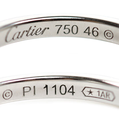 CARTIER カルティエ K18WG ホワイトゴールド ディアマンレジェ ダムール ハート リング・指輪 ダイヤモンド 6号 46 2.4g レディース【中古】【美品】