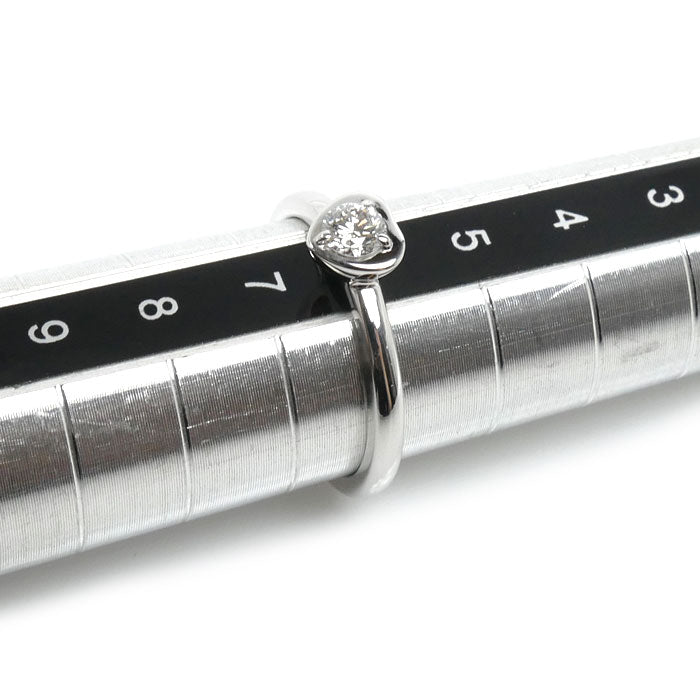 CARTIER カルティエ K18WG ホワイトゴールド ディアマンレジェ ダムール ハート リング・指輪 ダイヤモンド 6号 46 2.4g レディース【中古】【美品】