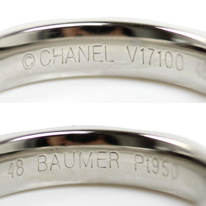 CHANEL シャネル Pt950プラチナ マトラッセ リング・指輪 ダイヤモンド 7.5号 48 5.2g レディース【中古】【美品】