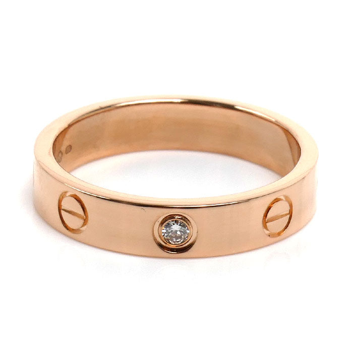 CARTIER カルティエ K18PG ピンクゴールド ミニラブ 1Pダイヤ リング・指輪 B4050752 ダイヤモンド 12号 52 4.3g レディース【中古】【美品】