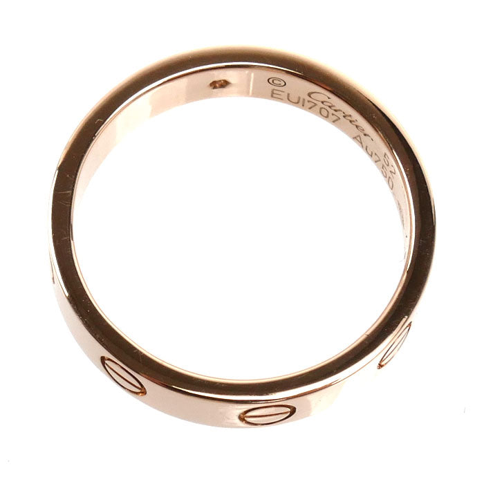 CARTIER カルティエ K18PG ピンクゴールド ミニラブ 1Pダイヤ リング・指輪 B4050752 ダイヤモンド 12号 52 4.3g レディース【中古】【美品】