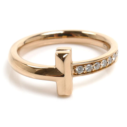 TIFFANY&Co. ティファニー K18PG ピンクゴールド Tワン ダイヤ リング・指輪 67795245 ダイヤモンド 7号 3.5g レディース【中古】【美品】