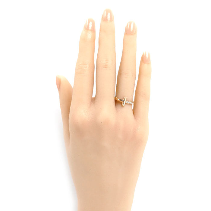 TIFFANY&Co. ティファニー K18PG ピンクゴールド Tワン ダイヤ リング・指輪 67795245 ダイヤモンド 7号 3.5g レディース【中古】【美品】