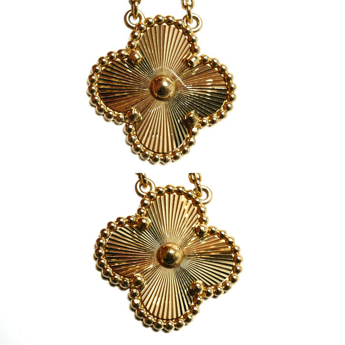 Van Cleef & Arpels ヴァンクリーフ＆アーペル K18YG イエローゴールド ヴィンテージアルハンブラ ネックレス VCARP4KL00 6.5g 37/41.5cm レディース【中古】