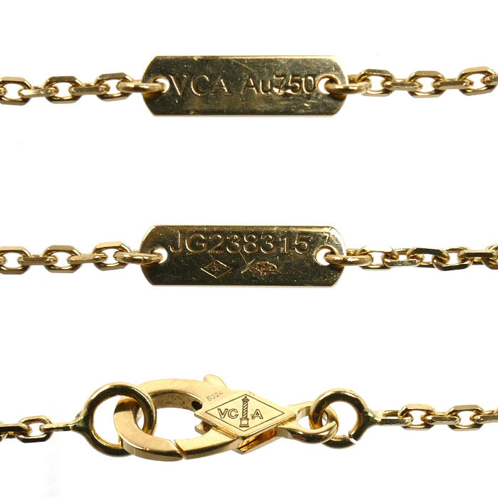 Van Cleef & Arpels ヴァンクリーフ＆アーペル K18YG イエローゴールド ヴィンテージアルハンブラ ネックレス VCARP4KL00 6.5g 37/41.5cm レディース【中古】