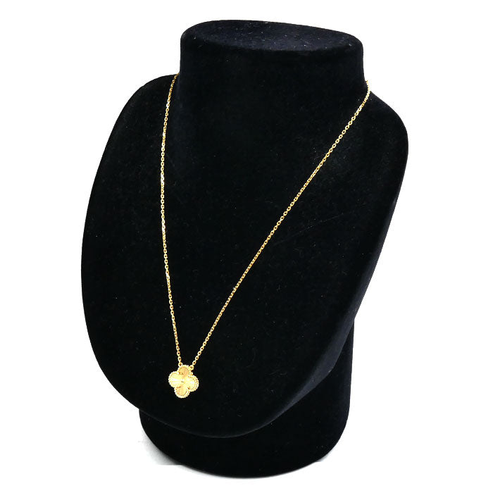 Van Cleef & Arpels ヴァンクリーフ＆アーペル K18YG イエローゴールド ヴィンテージアルハンブラ ネックレス VCARP4KL00 6.5g 37/41.5cm レディース【中古】