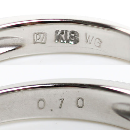 Ponte Vecchio ポンテヴェキオ K18WG ホワイトゴールド リング・指輪 ダイヤモンド0.10ct 6号 2.8g レディース【中古】【美品】