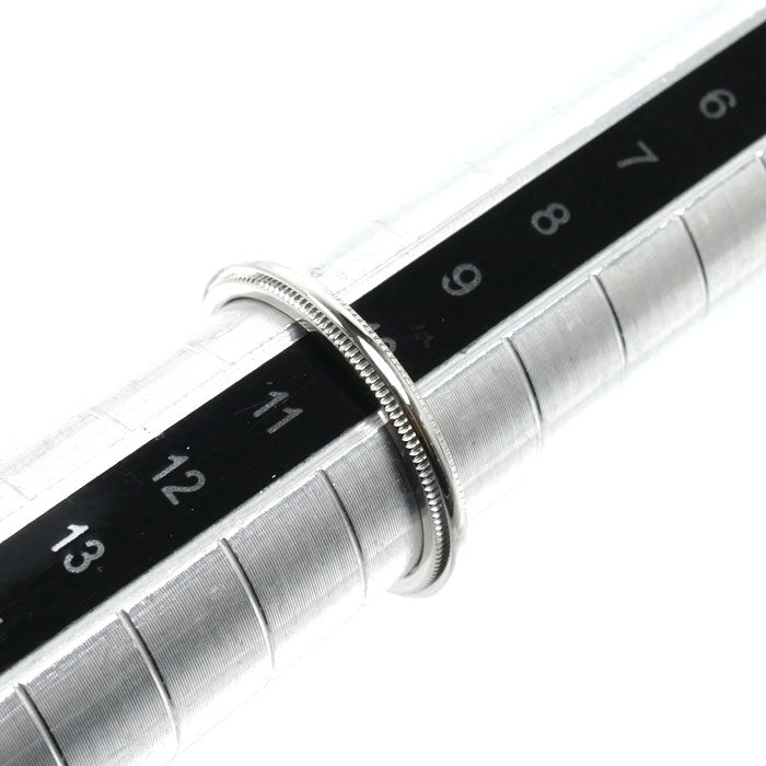 TIFFANY&Co. ティファニー Pt950プラチナ ミルグレイン バンド リング・指輪 60001594 10号 3.3g レディース【中古】【美品】