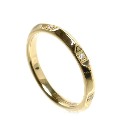 TIFFANY&Co. ティファニー K18YG イエローゴールド Tトゥルーバンドリング リング・指輪 67134710 ダイヤモンド 14号 3.5g レディース【中古】【美品】