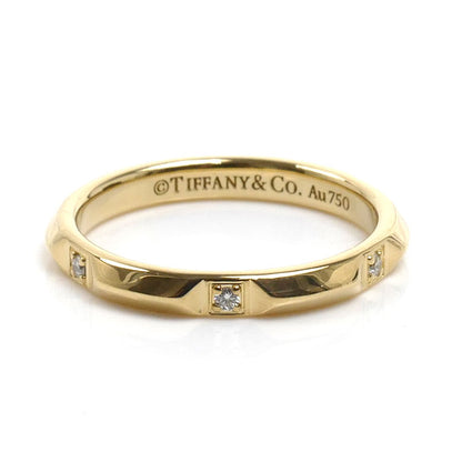TIFFANY&Co. ティファニー K18YG イエローゴールド Tトゥルーバンドリング リング・指輪 67134710 ダイヤモンド 14号 3.5g レディース【中古】【美品】