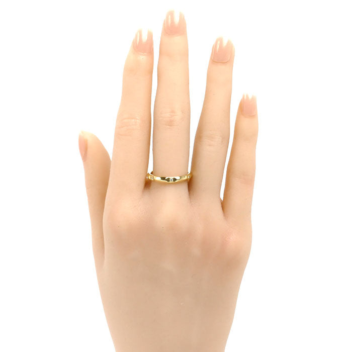 TIFFANY&Co. ティファニー K18YG イエローゴールド Tトゥルーバンドリング リング・指輪 67134710 ダイヤモンド 14号 3.5g レディース【中古】【美品】
