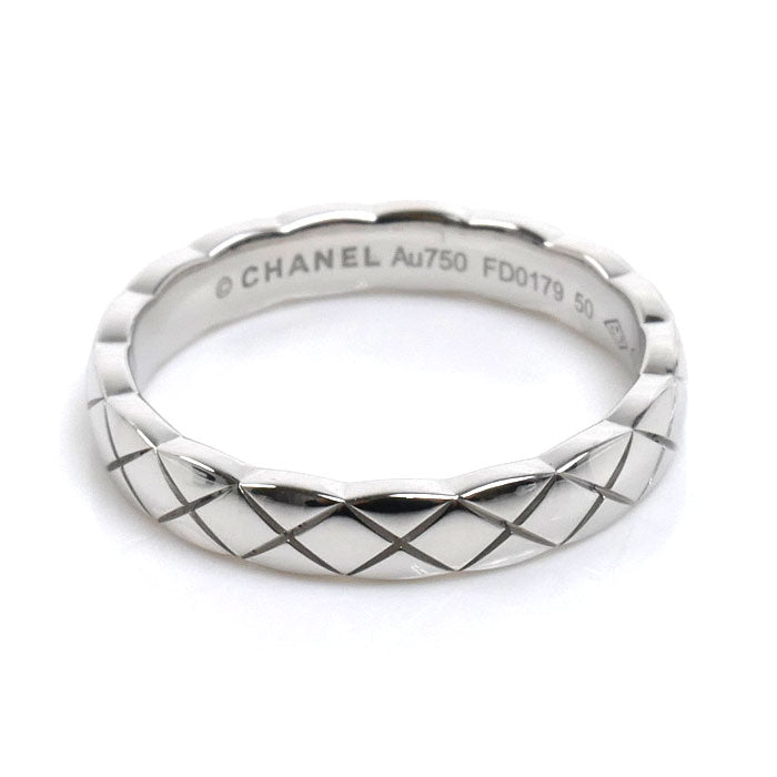 CHANEL シャネル K18WG ホワイトゴールド ココクラッシュ リング・指輪 J11793 9.5号 50 3.7g レディース【中古】【美品】