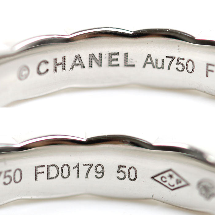 CHANEL シャネル K18WG ホワイトゴールド ココクラッシュ リング・指輪 J11793 9.5号 50 3.7g レディース【中古】【美品】