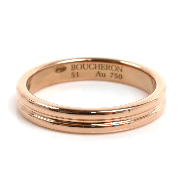 Boucheron ブシュロン K18PG ピンクゴールド ゴドロン リング・指輪 JAL00009 11号 51 3.5g レディース【中古】【美品】