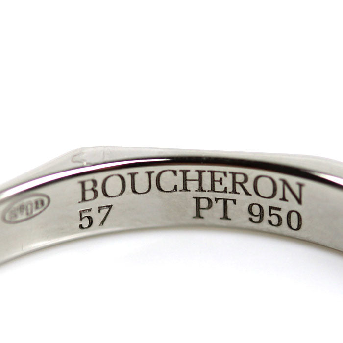 Boucheron ブシュロン Pt950プラチナ ファセット ミディアム リング・指輪 JAL00014 16.5号 57 4.6g ユニセックス【中古】【美品】