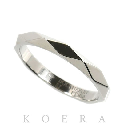 Boucheron ブシュロン Pt950プラチナ ファセット ミディアム リング・指輪 JAL00014 16.5号 57 4.6g ユニセックス【中古】【美品】