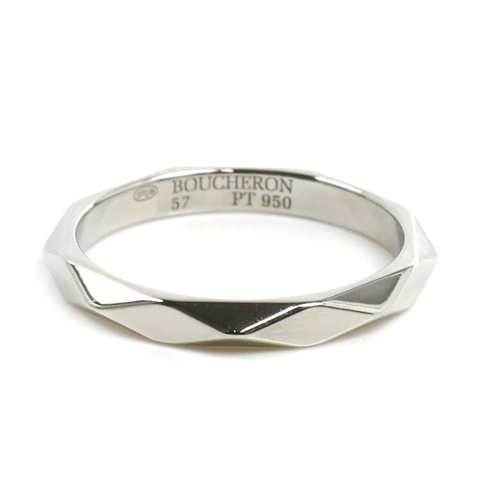 Boucheron ブシュロン Pt950プラチナ ファセット ミディアム リング・指輪 JAL00014 16.5号 57 4.6g ユニセックス【中古】【美品】