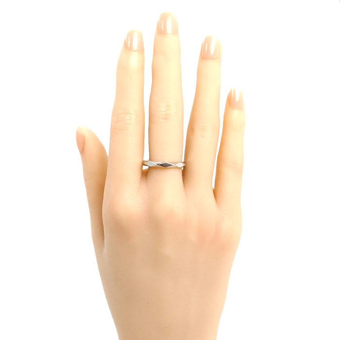 Boucheron ブシュロン Pt950プラチナ ファセット ミディアム リング・指輪 JAL00014 16.5号 57 4.6g ユニセックス【中古】【美品】