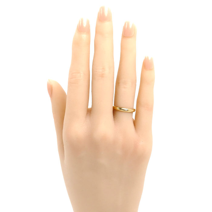 CARTIER カルティエ K18YG イエローゴールド 1895 ウェディング リング・指輪 B4057650 ダイヤモンド 10号 50 2.3g レディース【中古】