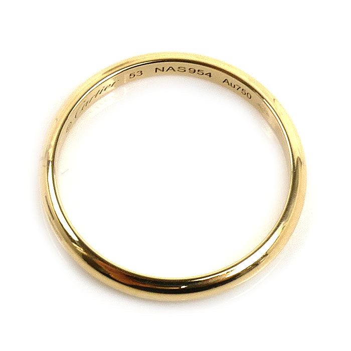 CARTIER カルティエ K18YG イエローゴールド 1895 ウェディング リング・指輪 B4002353 13号 53 2.3g レディース【中古】【美品】