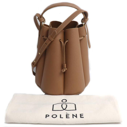 POLENE ポレーヌ カヌレ 2Wayショルダーバッグ キャメル ヌメロ・ユイット レディース【中古】【美品】