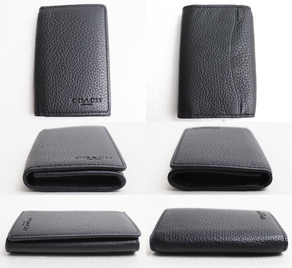 COACH コーチ カードケース ブラック 91308 QB/BK アウトレット メンズ【未使用】【買取品】