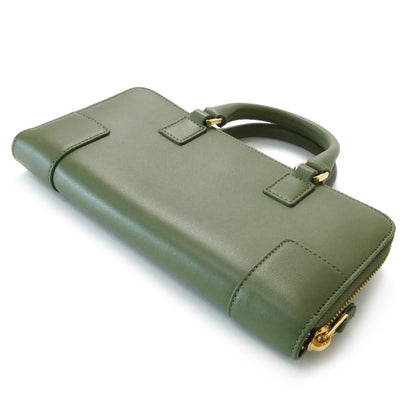 LOEWE ロエベ アマソナポーチ 2Wayショルダーバッグ アボカドグリーン C039U10X01 ユニセックス【中古】【美品】