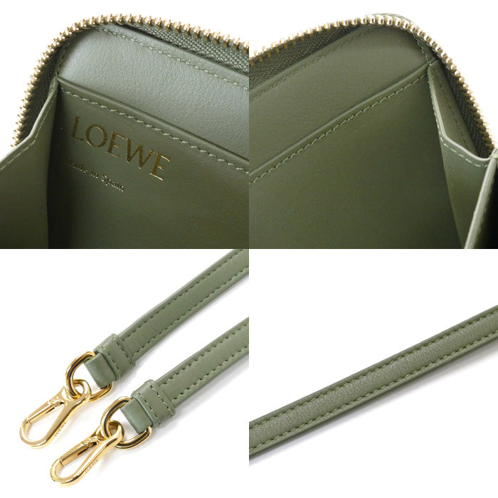 LOEWE ロエベ アマソナポーチ 2Wayショルダーバッグ アボカドグリーン C039U10X01 ユニセックス【中古】【美品】