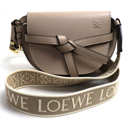 LOEWE ロエベ ゲートデュアル ミニ ショルダーバッグ サンド A650N46X13 レディース【中古】【美品】