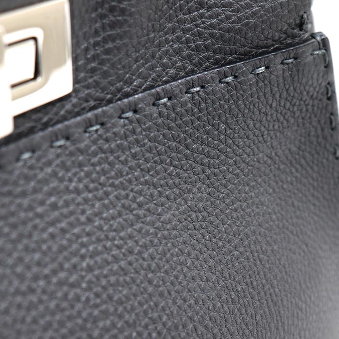 FENDI フェンディ セレリア ピーカブー レギュラー 2Wayショルダーバッグ グレー 8BN290 レディース【中古】【美品】