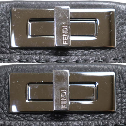 FENDI フェンディ セレリア ピーカブー レギュラー 2Wayショルダーバッグ グレー 8BN290 レディース【中古】【美品】