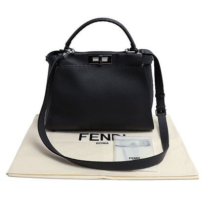 FENDI フェンディ セレリア ピーカブー レギュラー 2Wayショルダーバッグ グレー 8BN290 レディース【中古】【美品】