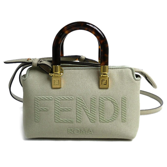 FENDI フェンディ バイザウェイ ミニ 2Wayショルダーバッグ ライトグリーン 8BS067ANVGF1K3B レディース【中古】【美品】