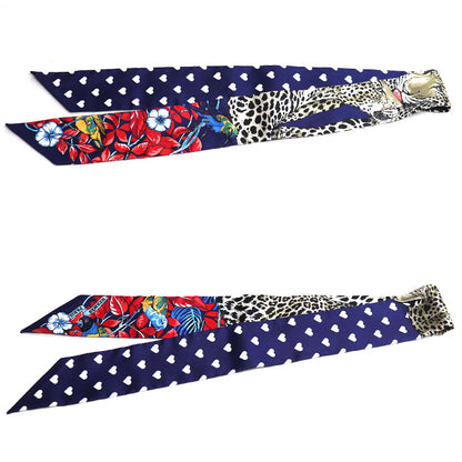 HERMES エルメス ツイリー Jungle Love Love スカーフ ブルー マルチ レディース【中古】【美品】