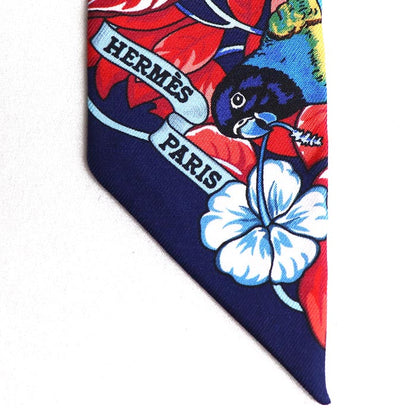 HERMES エルメス ツイリー Jungle Love Love スカーフ ブルー マルチ レディース【中古】【美品】