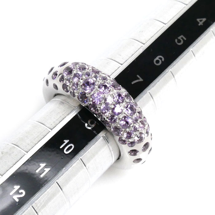 Chaumet ショーメ K18WG ホワイトゴールド アノー キャビア サファイア リング・指輪 サファイア 8号 8.8g レディース【中古】