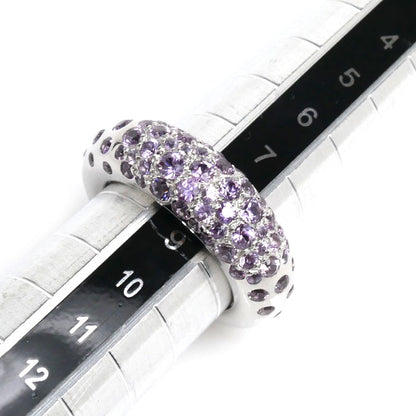 Chaumet ショーメ K18WG ホワイトゴールド アノー キャビア サファイア リング・指輪 サファイア 8号 8.8g レディース【中古】