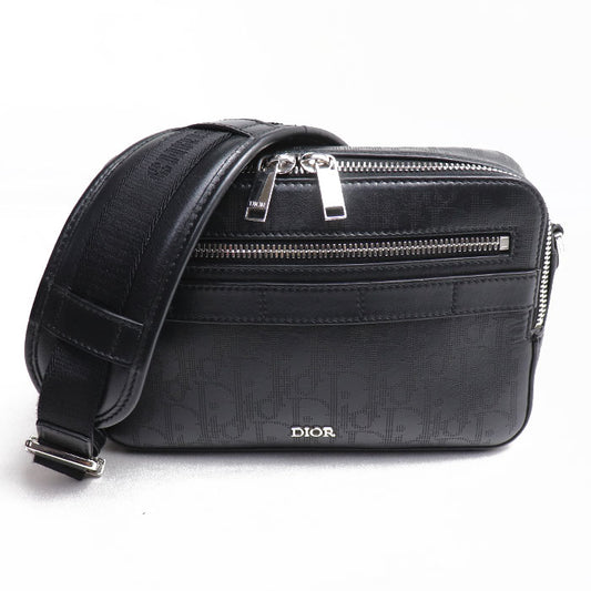 Christian Dior クリスチャンディオール Safari メッセンジャーバッグ ショルダーバッグ オブリーク ブラック 1ESPO206VPI_H03E メンズ【中古】