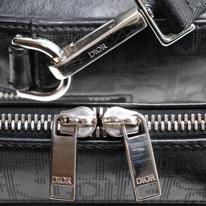 Christian Dior クリスチャンディオール Safari メッセンジャーバッグ ショルダーバッグ オブリーク ブラック 1ESPO206VPI_H03E メンズ【中古】