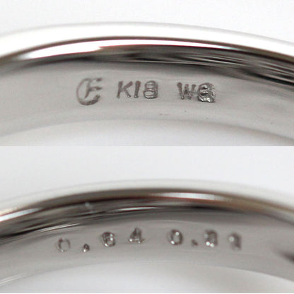 ESTELLE エステール K18WG ホワイトゴールド フラワーモチーフ リング・指輪 ブラックダイヤモンド0.81ct ダイヤモンド0.64ct 16号 5.8g レディース【中古】【美品】