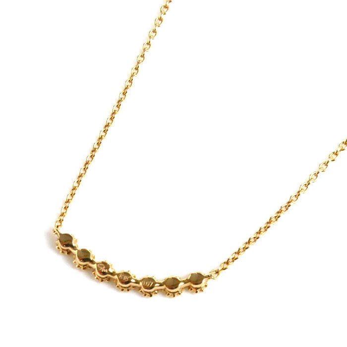 STAR JEWELRY スタージュエリー K18PG ピンクゴールド ダイヤ ネックレス ダイヤモンド0.07ct 1.4g 40cm レディース【中古】