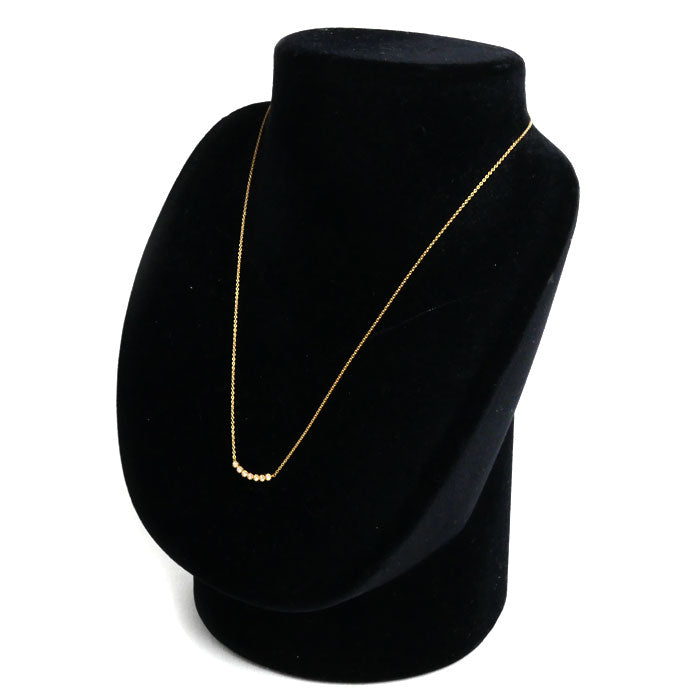 STAR JEWELRY スタージュエリー K18PG ピンクゴールド ダイヤ ネックレス ダイヤモンド0.07ct 1.4g 40cm レディース【中古】