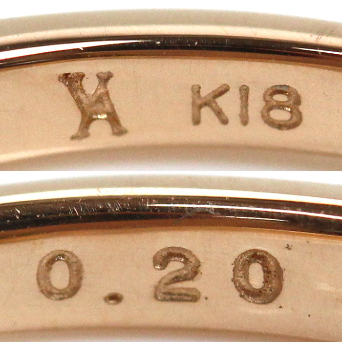 Vendome Aoyama ヴァンドーム青山 K18PG ピンクゴールド ダイヤ リング・指輪 AGAR9565 DI ダイヤモンド0.20ct 6号 1.3g レディース【中古】【美品】