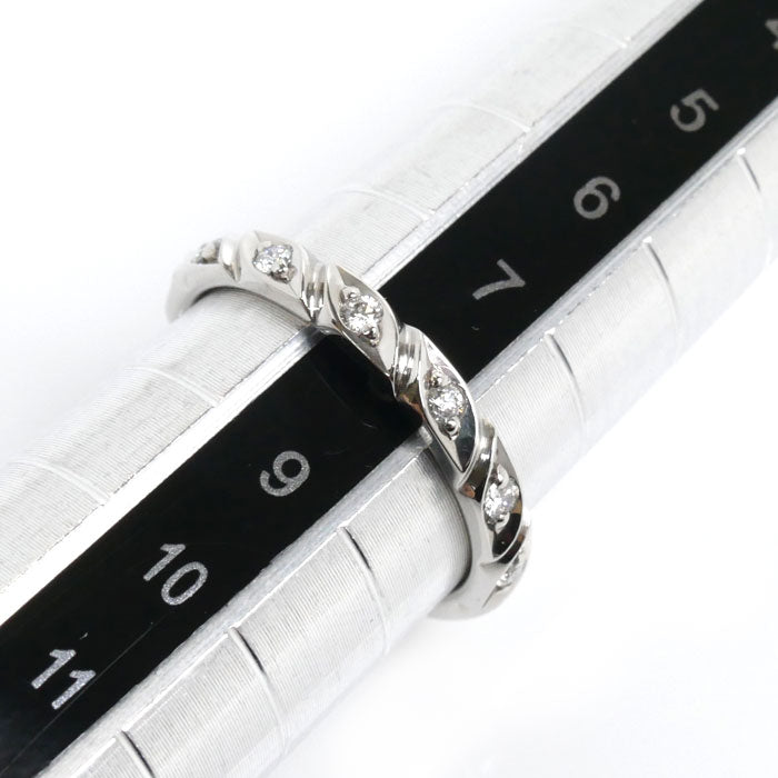 Chaumet ショーメ Pt950プラチナ トルサード 8P ダイヤ リング・指輪 082724-048 ダイヤモンド 8号 48 3.6g レディース【中古】【美品】