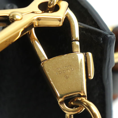 GUCCI グッチ ダイアナ ミニトート 2Wayショルダーバッグ ブラック 702732 U3ZDT 1073 レディース【中古】【美品】