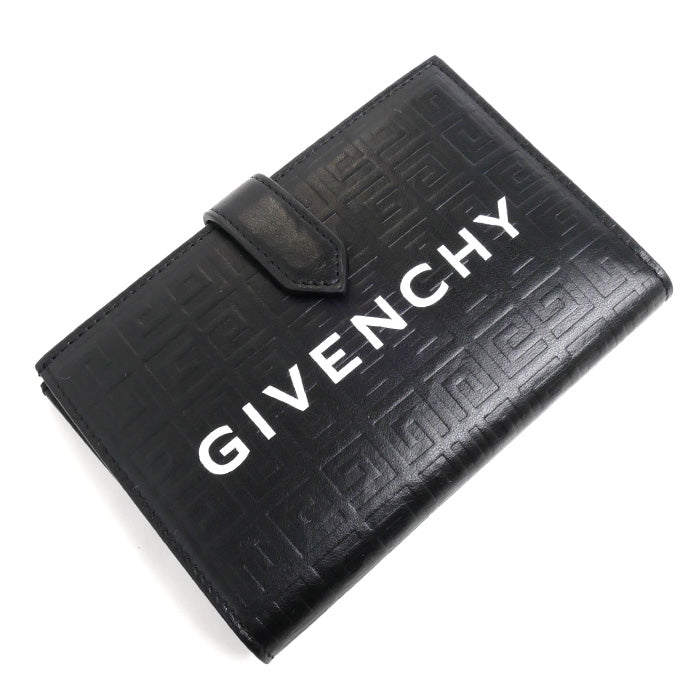 GIVENCHY ジバンシィ Gカット ミディアムウォレット 二つ折り財布 ブラック BB60K8B1J5001 メンズ レディース ユニセックス【中古】