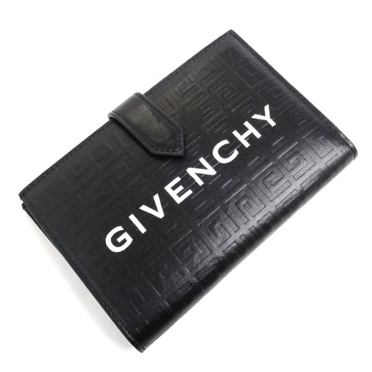GIVENCHY ジバンシィ Gカット ミディアムウォレット 二つ折り財布 ブラック BB60K8B1J5001 メンズ レディース ユニセックス【中古】