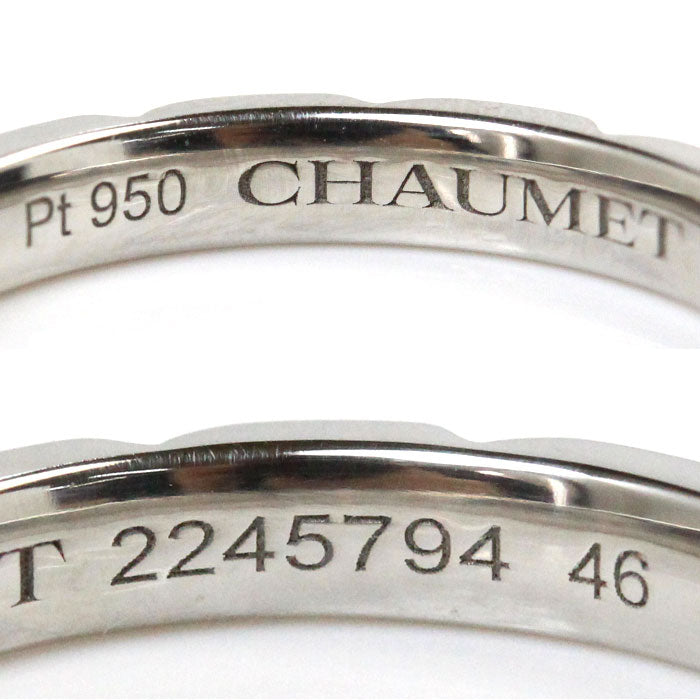 Chaumet ショーメ Pt950プラチナ トルサード 8P ダイヤ リング・指輪 082724 ダイヤ 6号 46 3.6g レディース【中古】【美品】