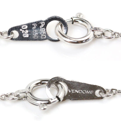 Vendome Aoyama ヴァンドーム青山 Pt950/850 ダイヤ ペアシェイプ ネックレス ダイヤモンド0.2ct 2.6g 40cm レディース【中古】【美品】