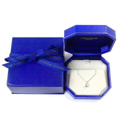 Vendome Aoyama ヴァンドーム青山 Pt950/850 ダイヤ ペアシェイプ ネックレス ダイヤモンド0.2ct 2.6g 40cm レディース【中古】【美品】